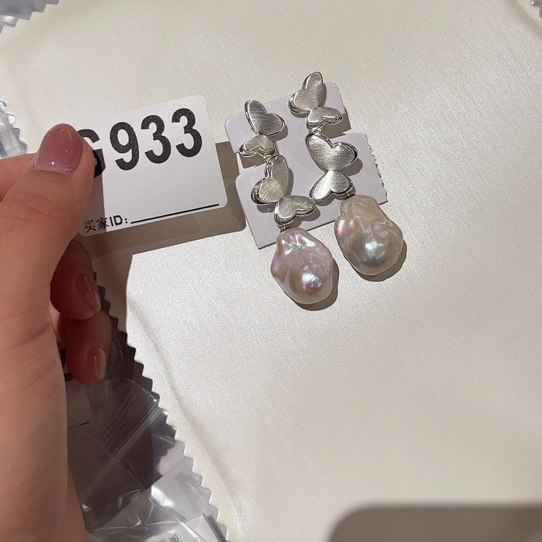 合金淡水珍珠耳饰
