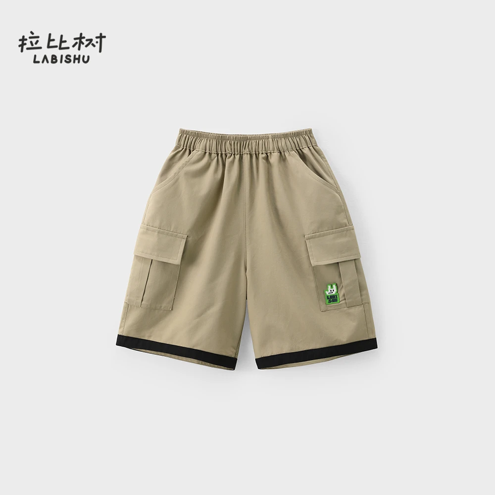拉比树男童酷飒短裤男中童工装裤夏季休闲裤童装五分裤
