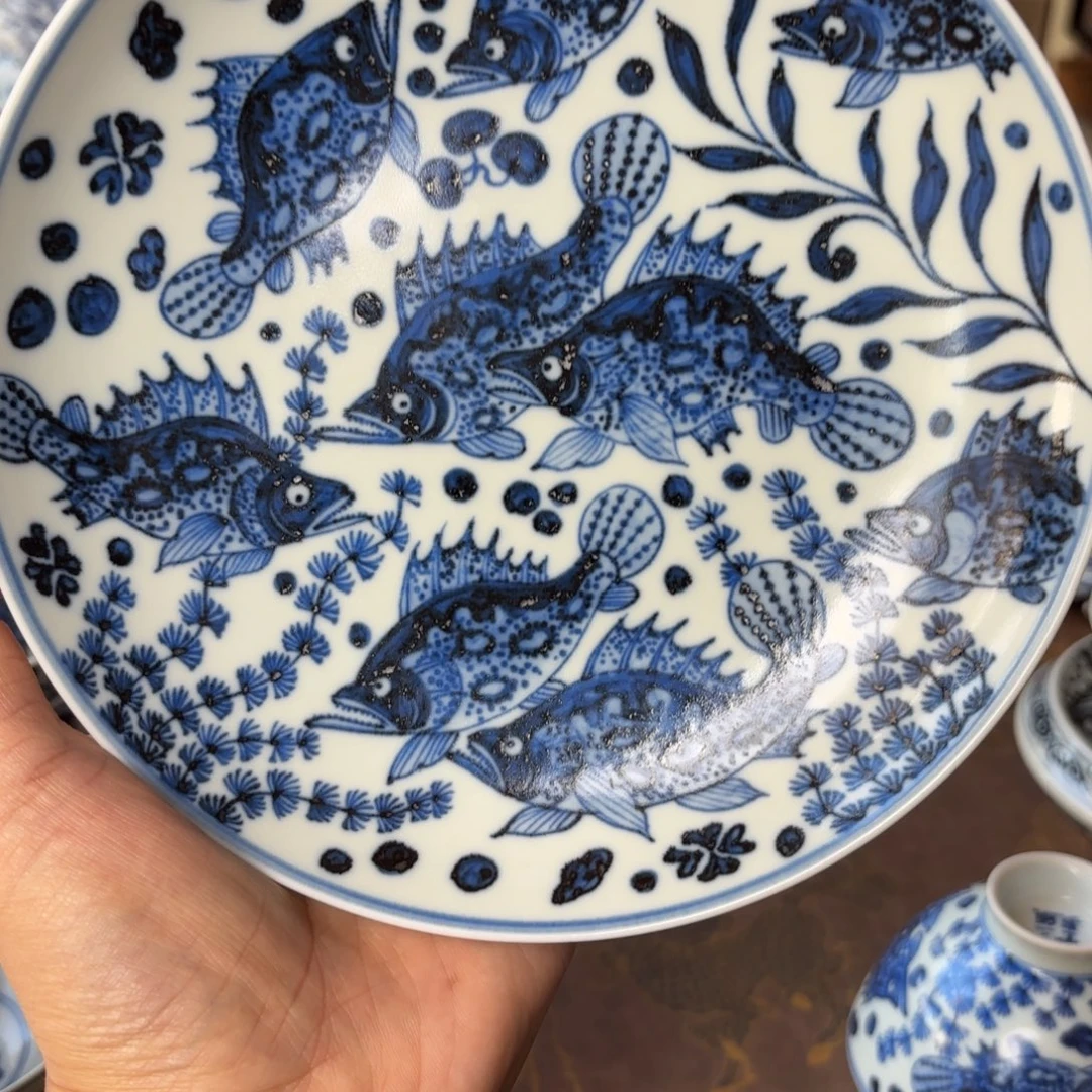 瓷片景德镇手绘茶器微瑕