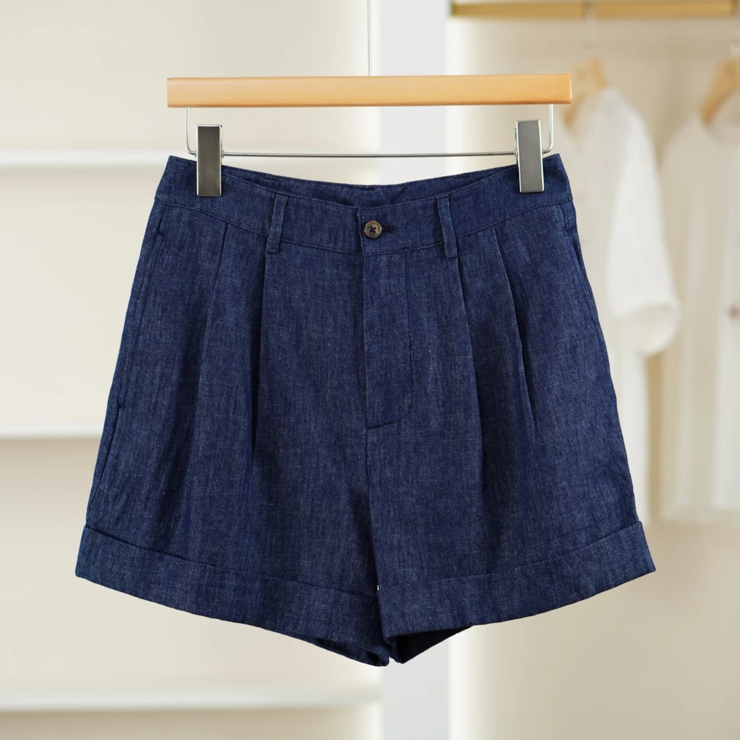 麦笛【魏】5070220 夏季简约时尚牛仔短裤品牌撤柜