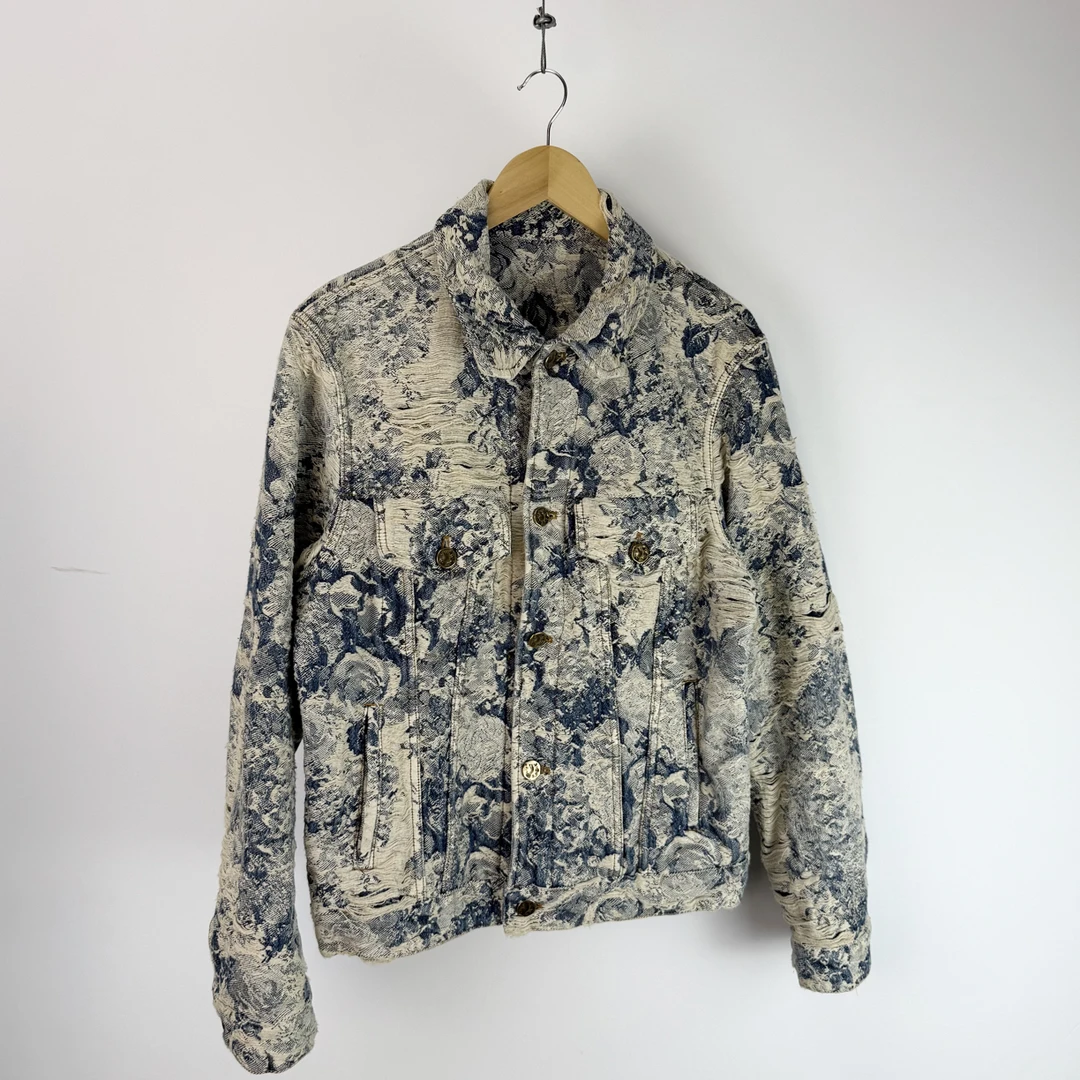 95新 LouisVuitton/路易威登 糜烂植物牛仔夹克44码
