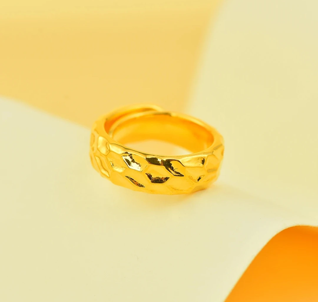 113小别克珠宝陨石坑男士开口戒