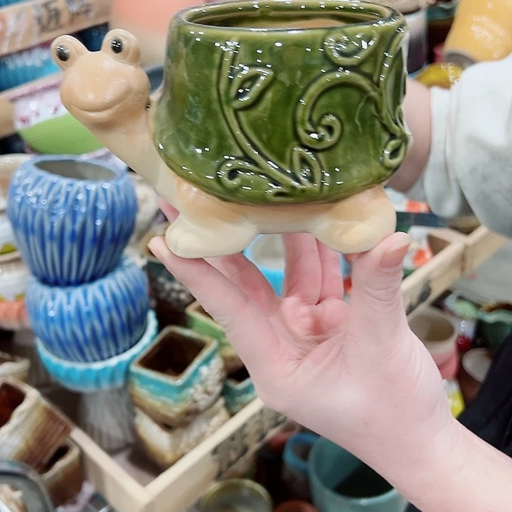 有孔，凑单福利满10元发货陶瓷多肉花盆！