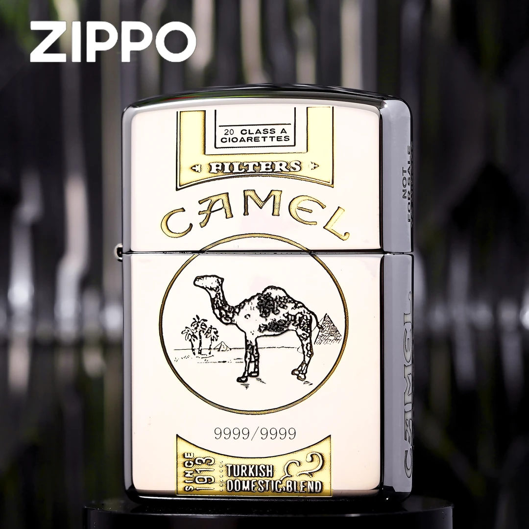 zippo打火机正品/【骆驼Y】金冰双色盔甲男士收藏【达人专属】DYJ1