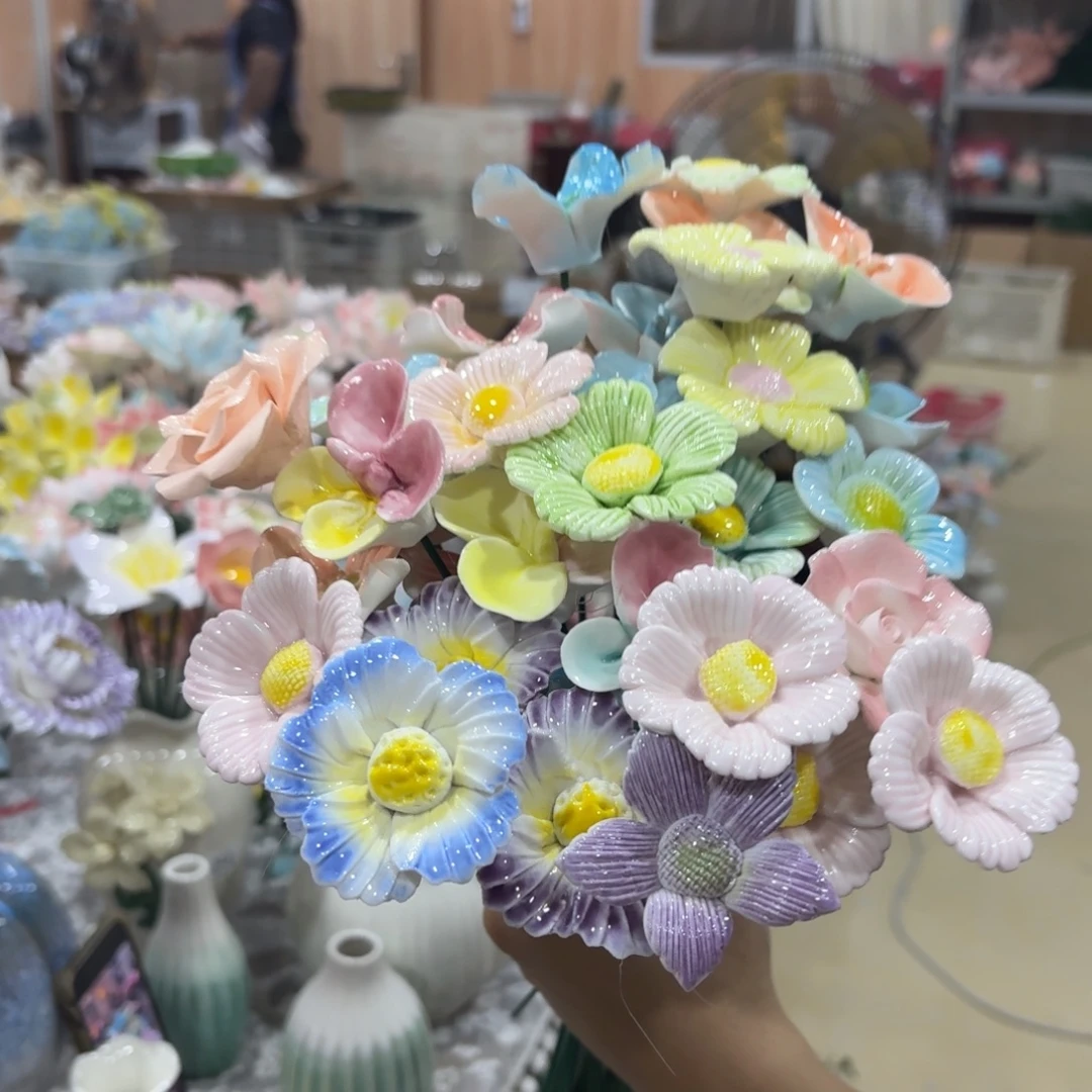 陶瓷花，20元发货，退款拉黑，5朵