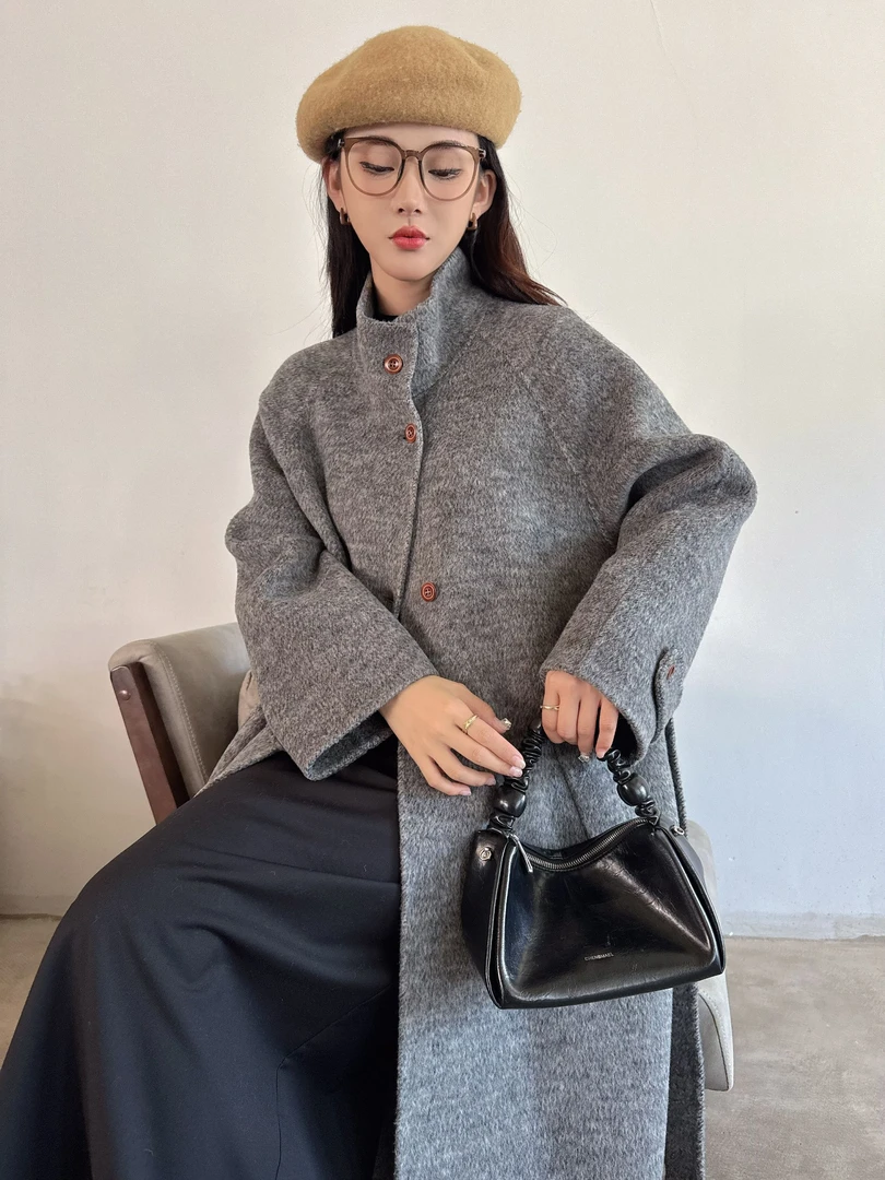 【人生大衣】轻奢双面毛呢韩版羊毛外套大衣女25款新秋冬百搭0523