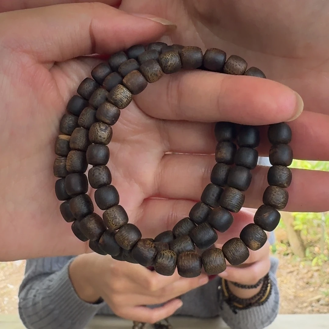 沉香手串绿奇楠沉香沉水单圈约0.7-6多样性发一条