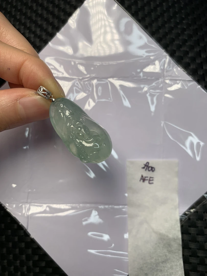 天然缅甸翡翠A货18K金镶嵌 AFE