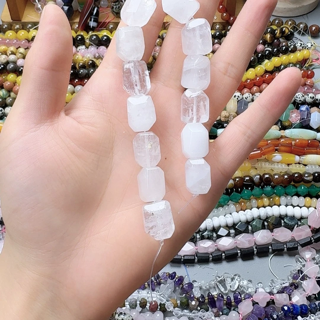 未镶嵌玛瑙/玉髓珠宝半成品白水双龟形13颗
