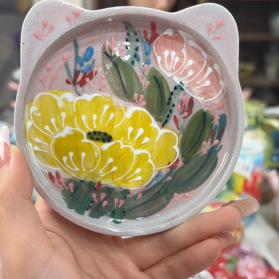 瓷片景德镇手绘高温釉下彩陶瓷茶具