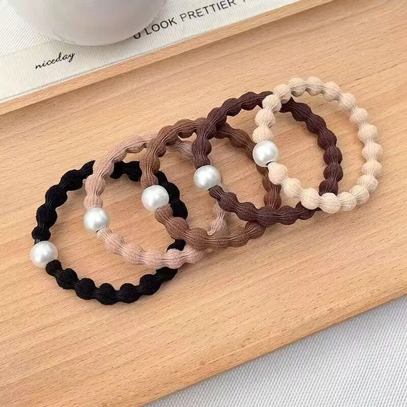 加厚豆豆日韩发圈皮筋高弹力加粗日常扎头发百搭发绳头绳橡皮筋