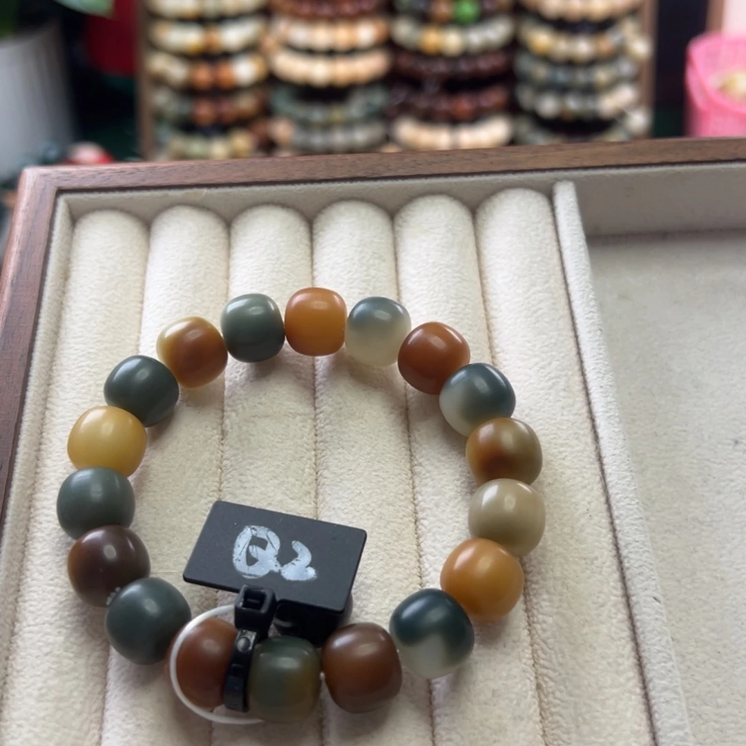 菩提根/象牙果手串卡12桶珠干磨全品