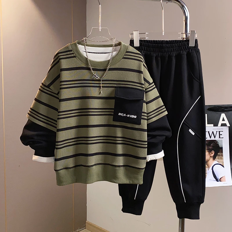 BCA中大童青少年春季卫衣套装萌娃穿搭DF-套装3060