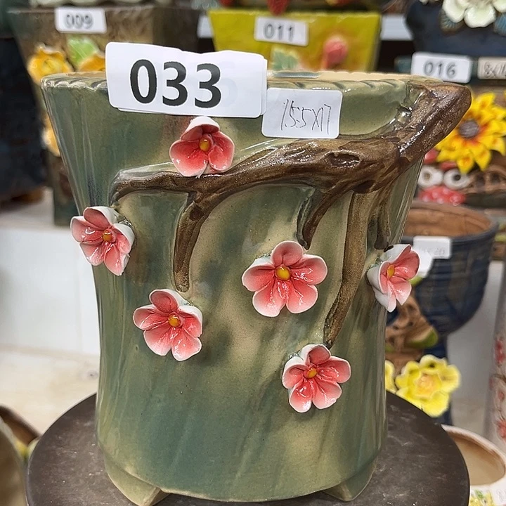 紫砂花盆粗陶材质多肉花盆