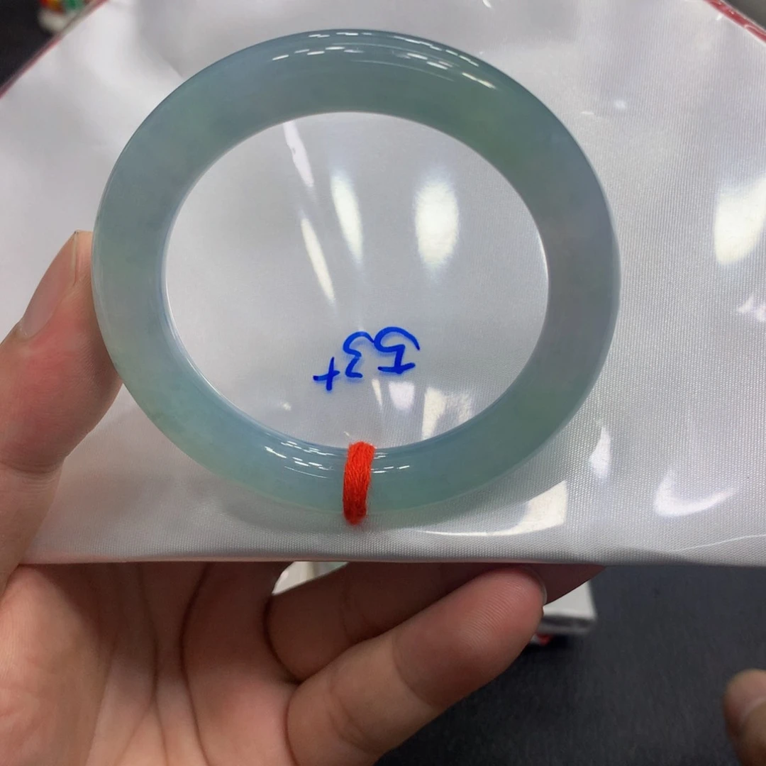 未镶嵌手镯翡翠翡翠手镯冰蓝起微光13