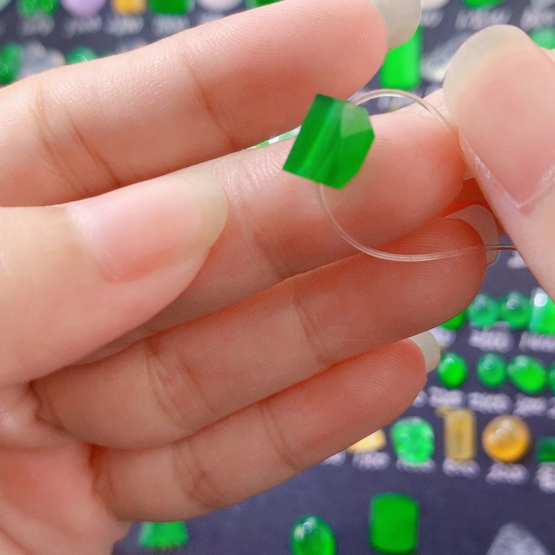 翡翠未镶嵌颈饰绿切割珠子