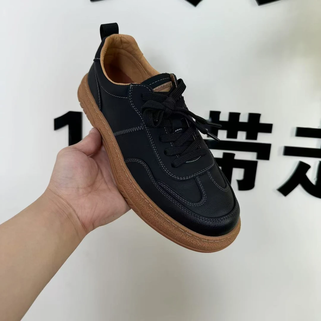 男士上线四季百搭皮面休闲板鞋6688