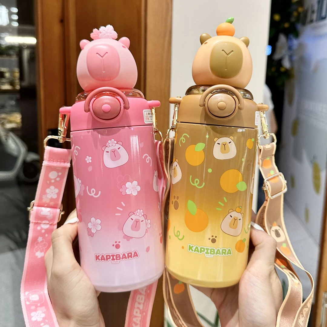 儿童水杯上学生专用女孩吸管杯幼儿园便携不锈钢保温杯子