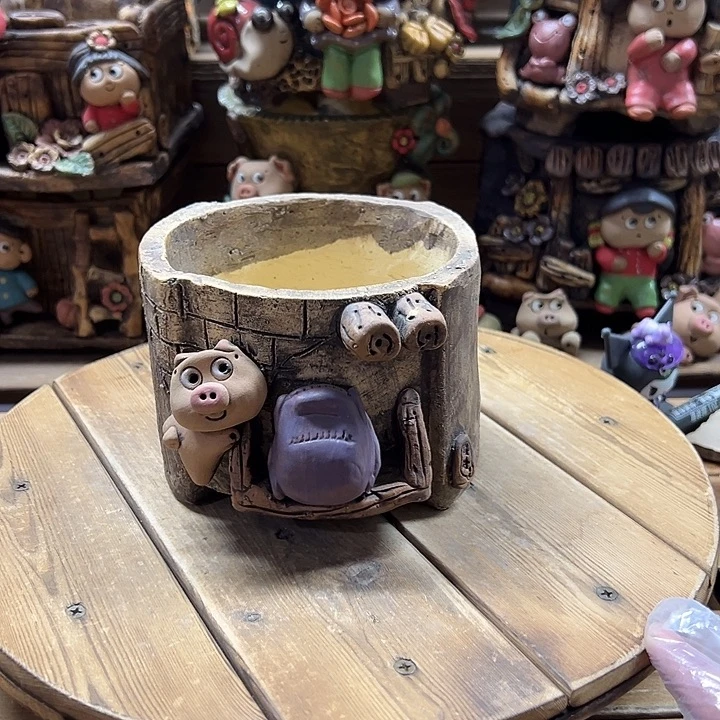 嘻哈多肉花盆百搭