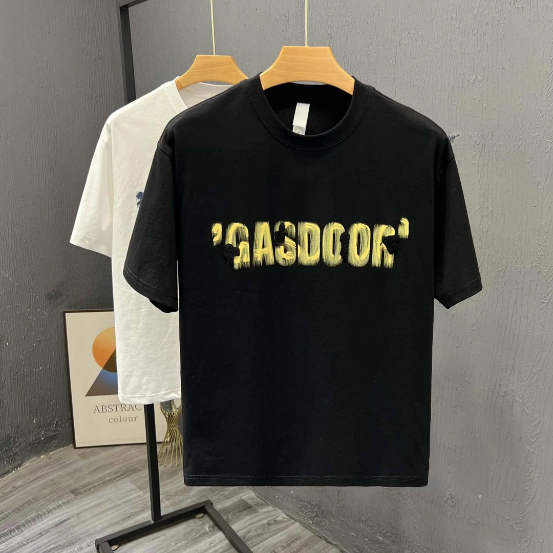 男士字母印花短袖T恤夏季潮ins时尚百搭痞帅半袖2025新款体恤上衣