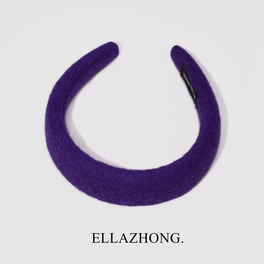 紫罗兰羊毛发箍女气质复古甜美头箍简约韩国发饰头饰色显白高级感