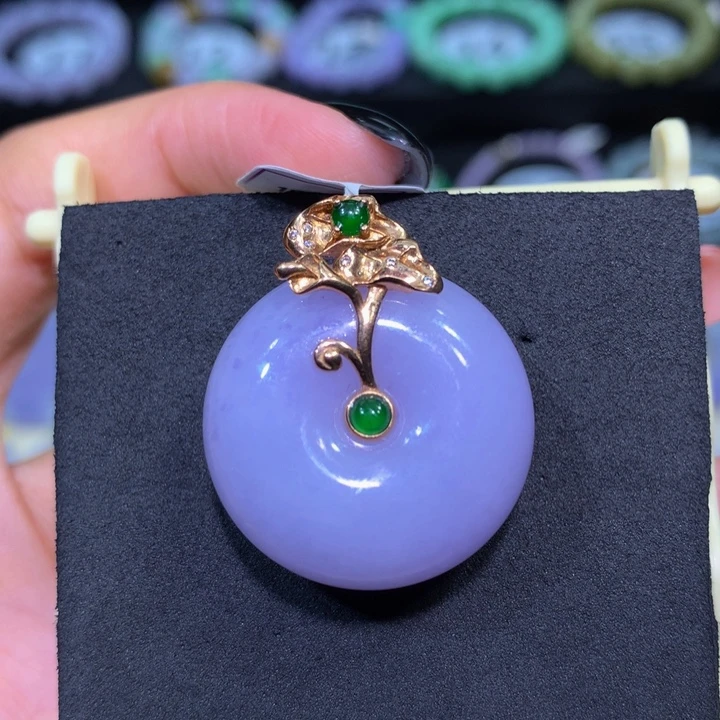 翡翠18K金镶嵌手链翡翠