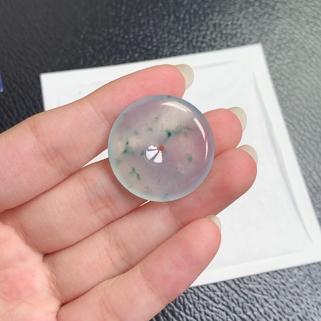 翡翠散珠缅甸天然A货翡翠冰种平安扣