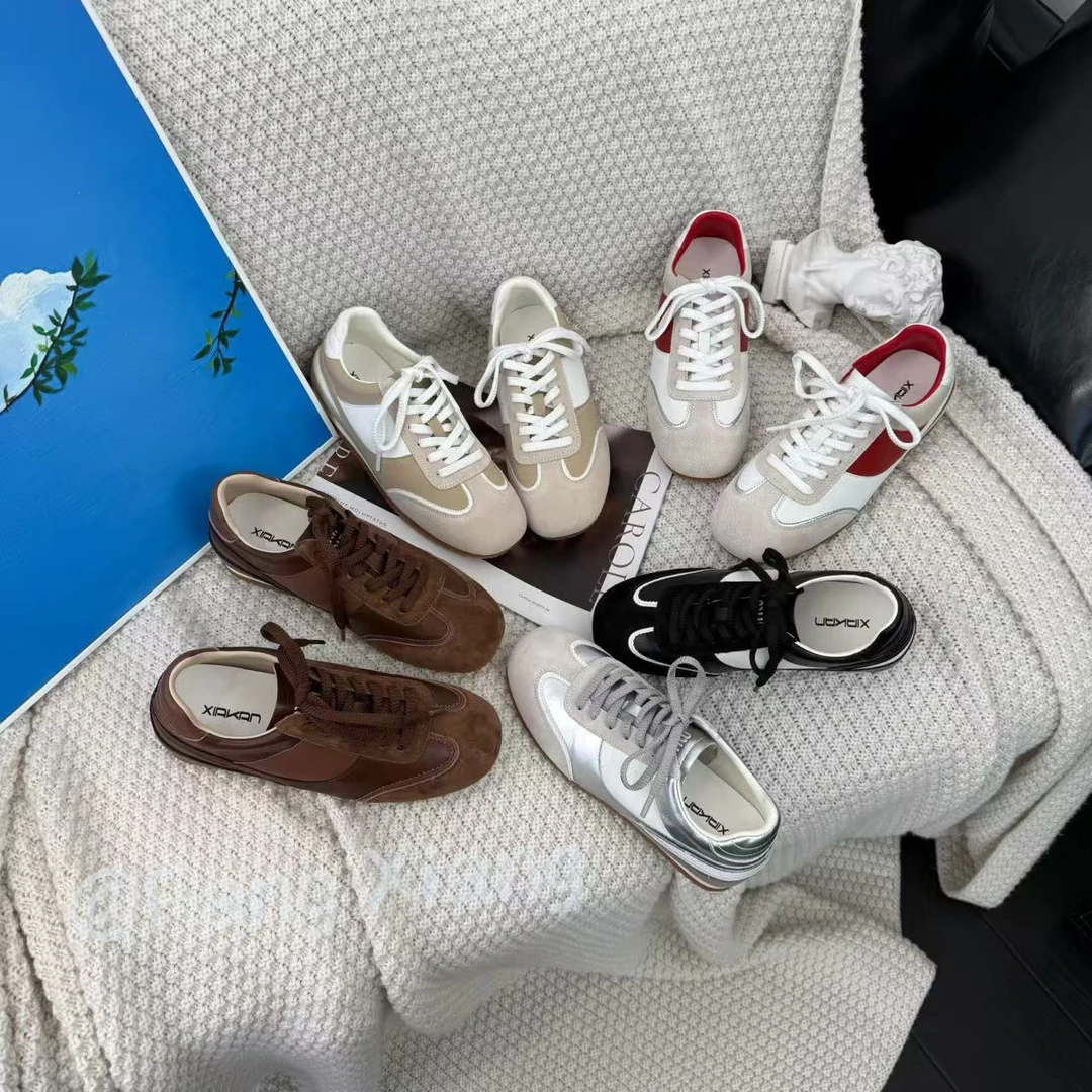 【方向】平底德训鞋女新款复古百搭休闲运动鞋小白板鞋CC-8066