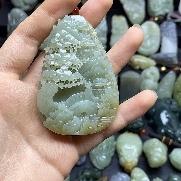 和田玉未镶嵌挂件