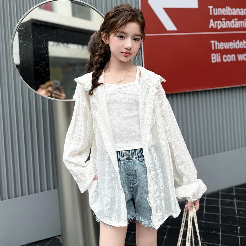 女童防晒服夏季薄款2025新款儿童休闲宽松防晒衣百搭洋气韩版大童