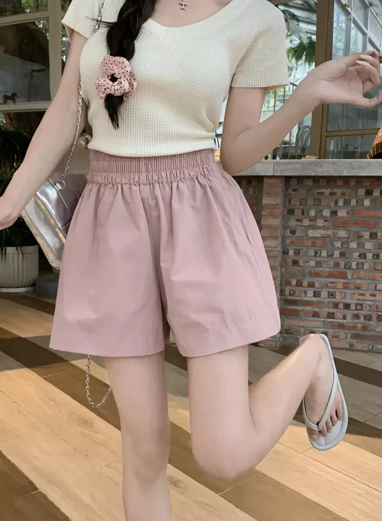 VaVa家：大码女装「半身际遇」夏季新款百搭高腰显瘦宽松感阔腿短裤