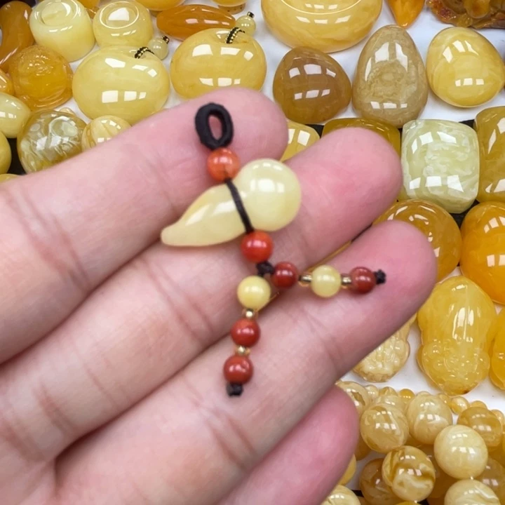 裸石蜜蜡未镶嵌蜜蜡葫芦