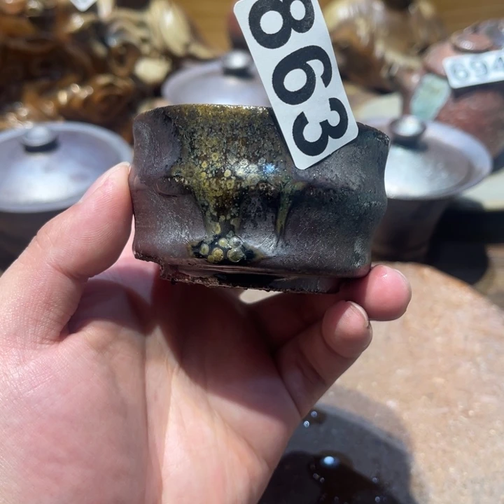 手工制作柴烧茶杯863