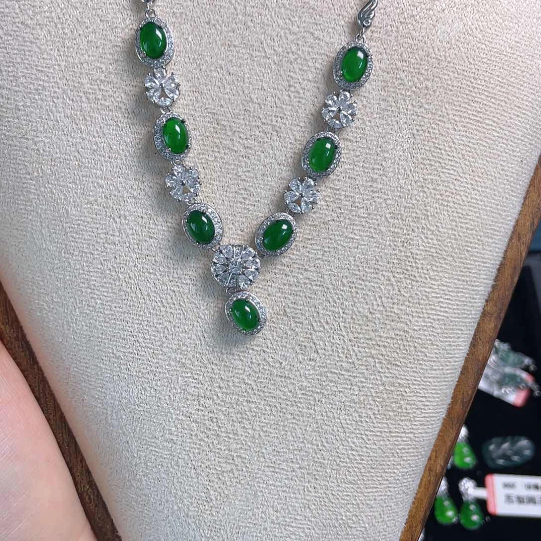 套链未镶嵌翡翠项链