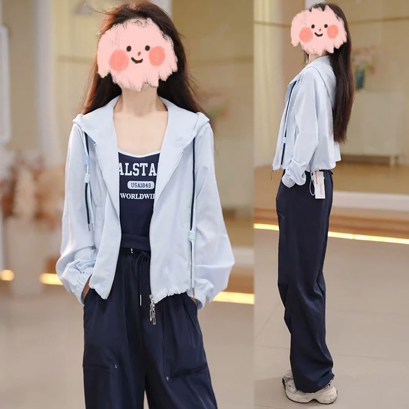 2025年秋季新款时尚工装风三件套女高级感休闲运动外套背心束脚裤