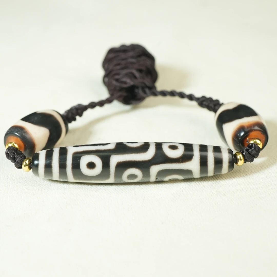 清代九眼料珠编绳项链【古珠精选】AAJJ2502151019