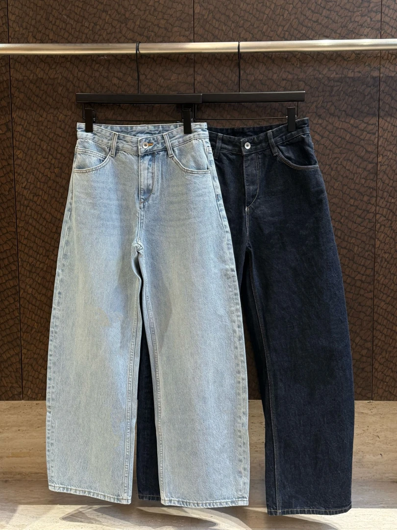 【Xenia】复古港风弯刀牛仔裤