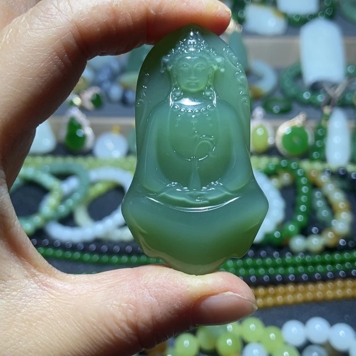 和田玉未镶嵌吊坠(不含链)