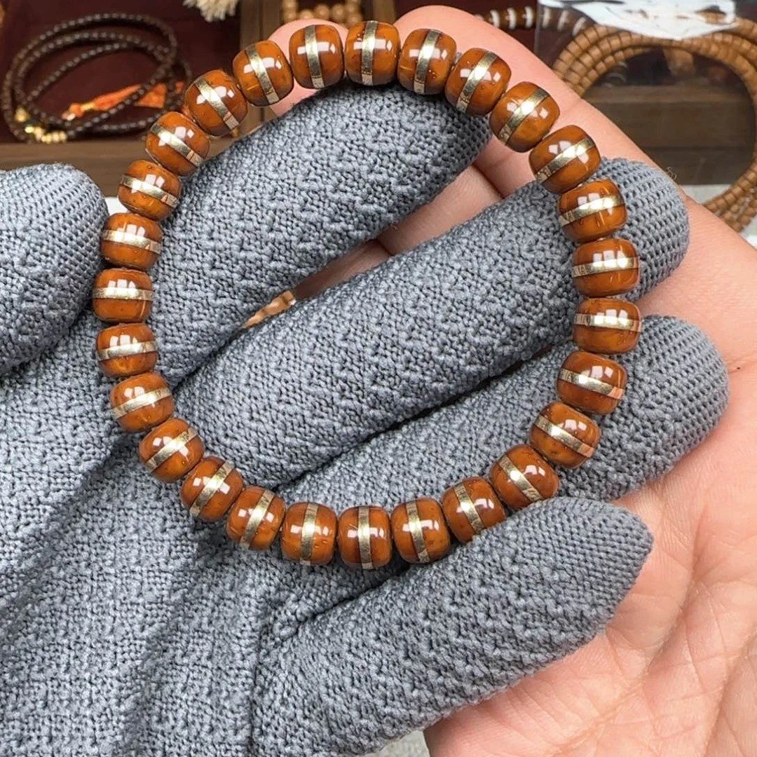 紫金鼠手串实心鼠 一线天 尺寸0.86