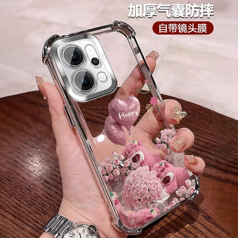 高颜值适用oppofindx9手机壳四角防摔Findx9pro 透明全包带镜头膜