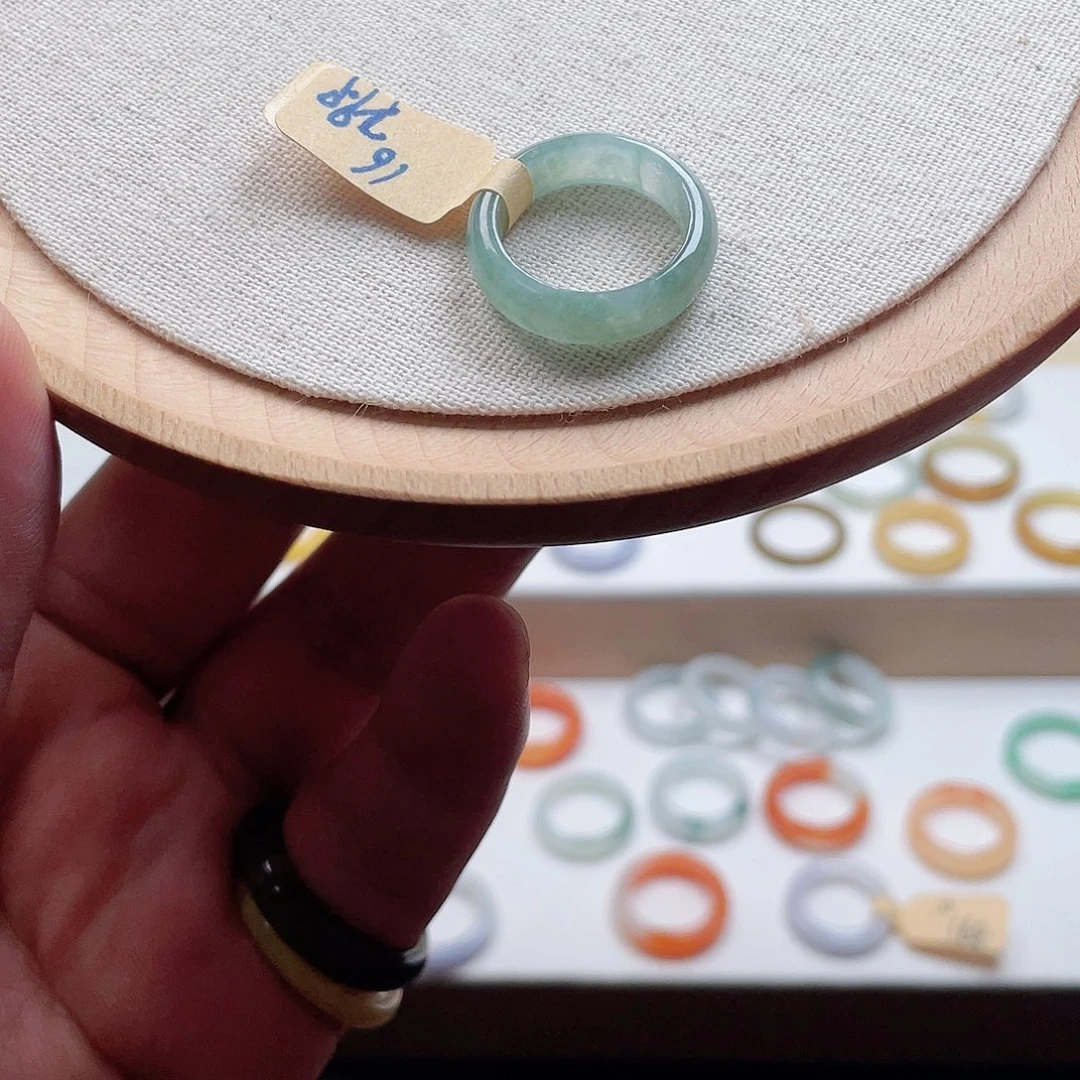 翡翠戒指未镶嵌16 号港 16 包容