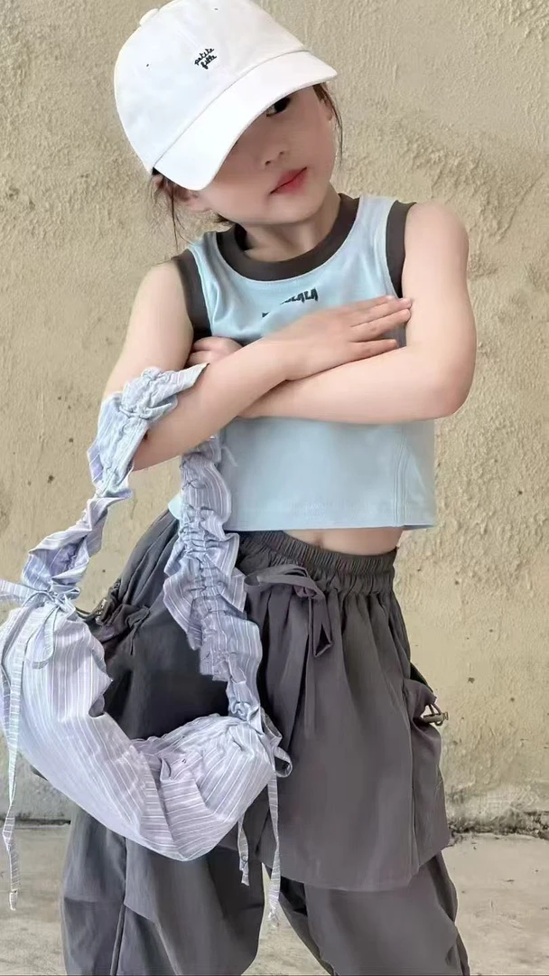 【新疆包邮】夏季新款字母无袖两件套A353