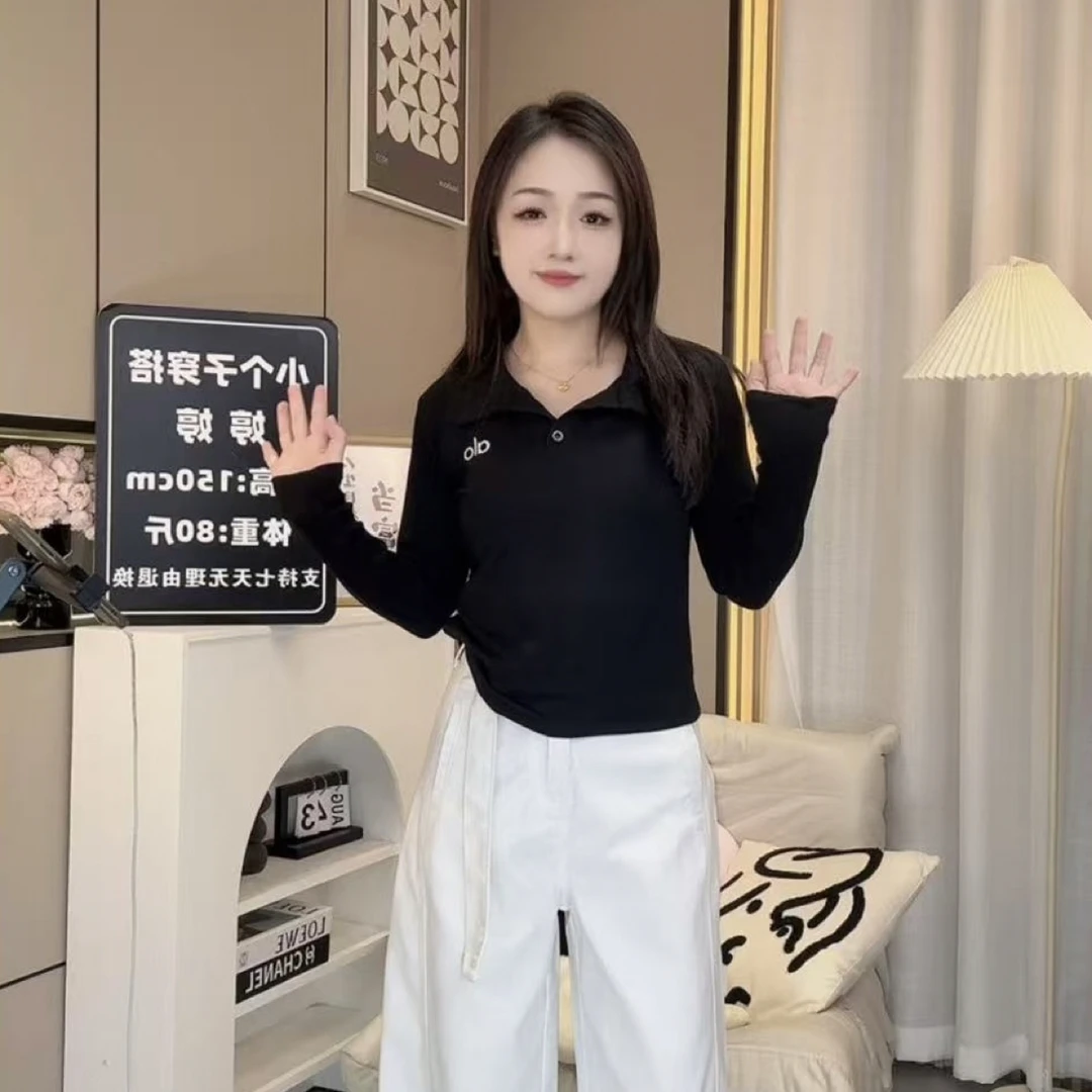 【婷婷家】小个子秋季百搭Polo领T恤#8647