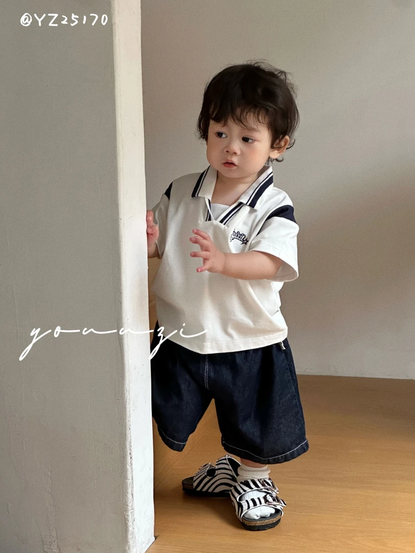 右子家美式刺绣衬衫套装