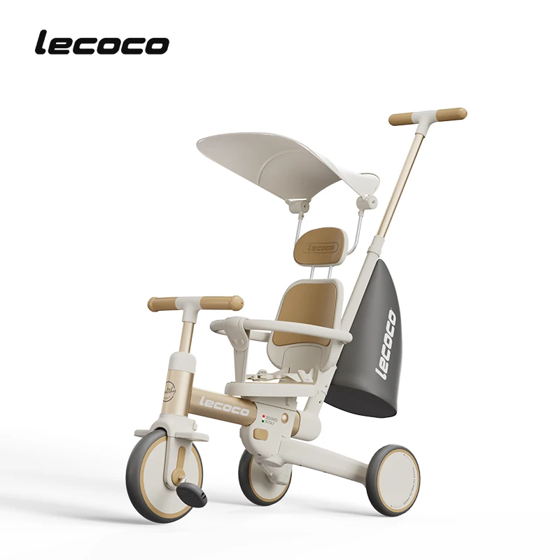 Lecoco/乐卡三轮车s3轻便儿童平衡脚踏手推多功能三轮车沃克S3MAX
