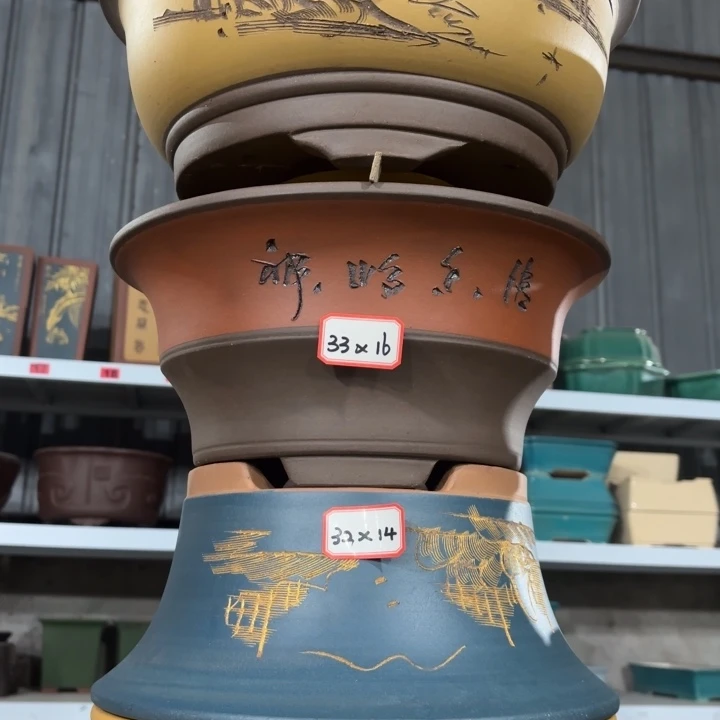 紫砂花盆100-4。