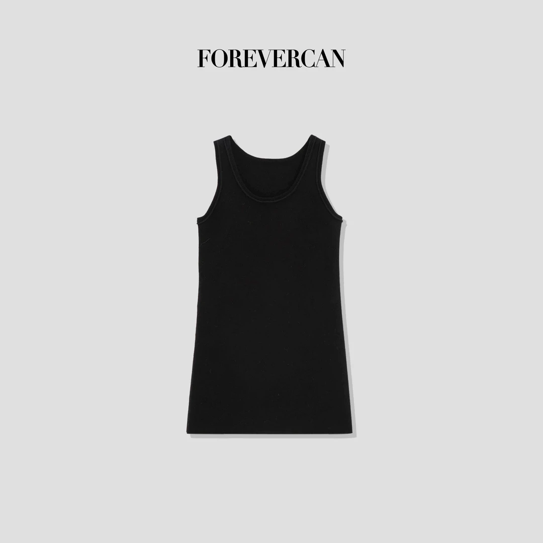 FOREVERCAN“小蛮腰”大王厚织100埃及棉吊带背心连衣裙MY4197