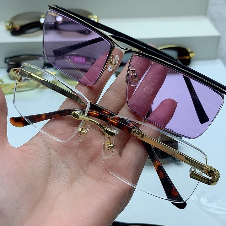 紫水晶白水晶眼镜