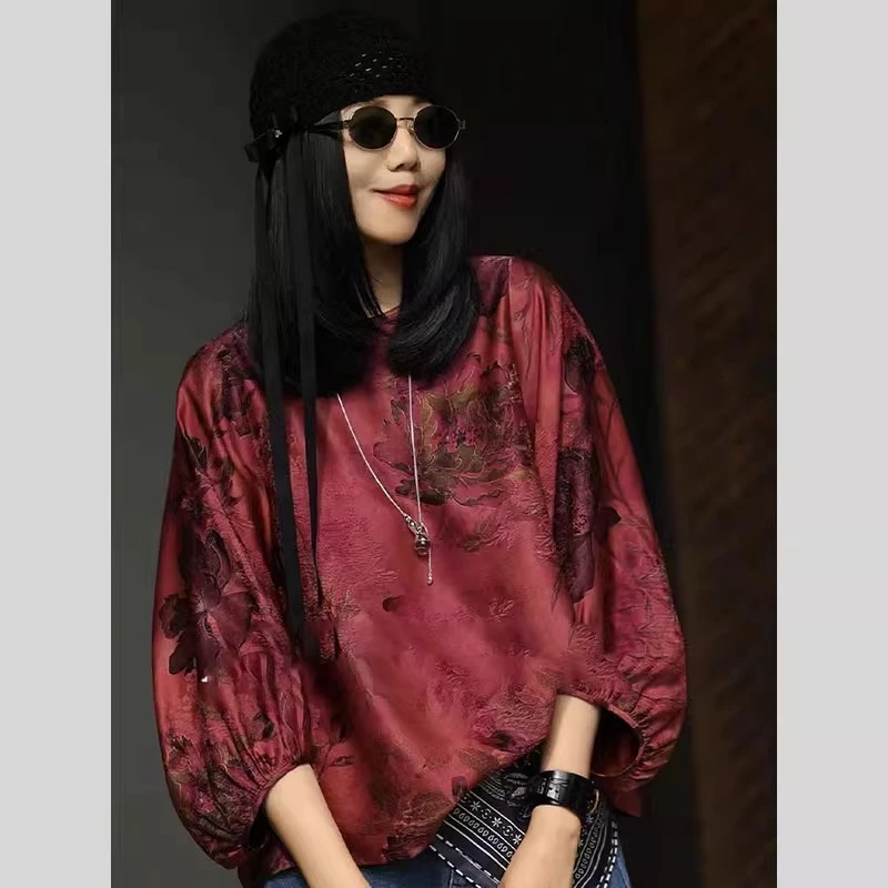 新中式国风女装知性风上衣2025夏季新款复古洋气衣服唐装气质衬衫