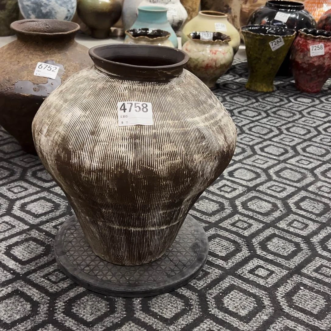 瓶有**得4758高38口13陶瓷花瓶无孔